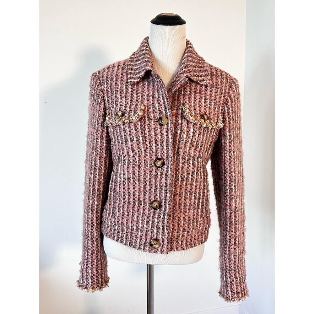 BOGNER Women’s 6 Pink Tweed Lady Jacket Boucle Old Money Academia Corpcore
